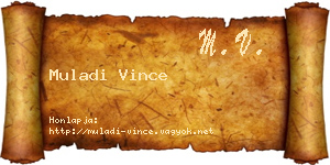 Muladi Vince névjegykártya